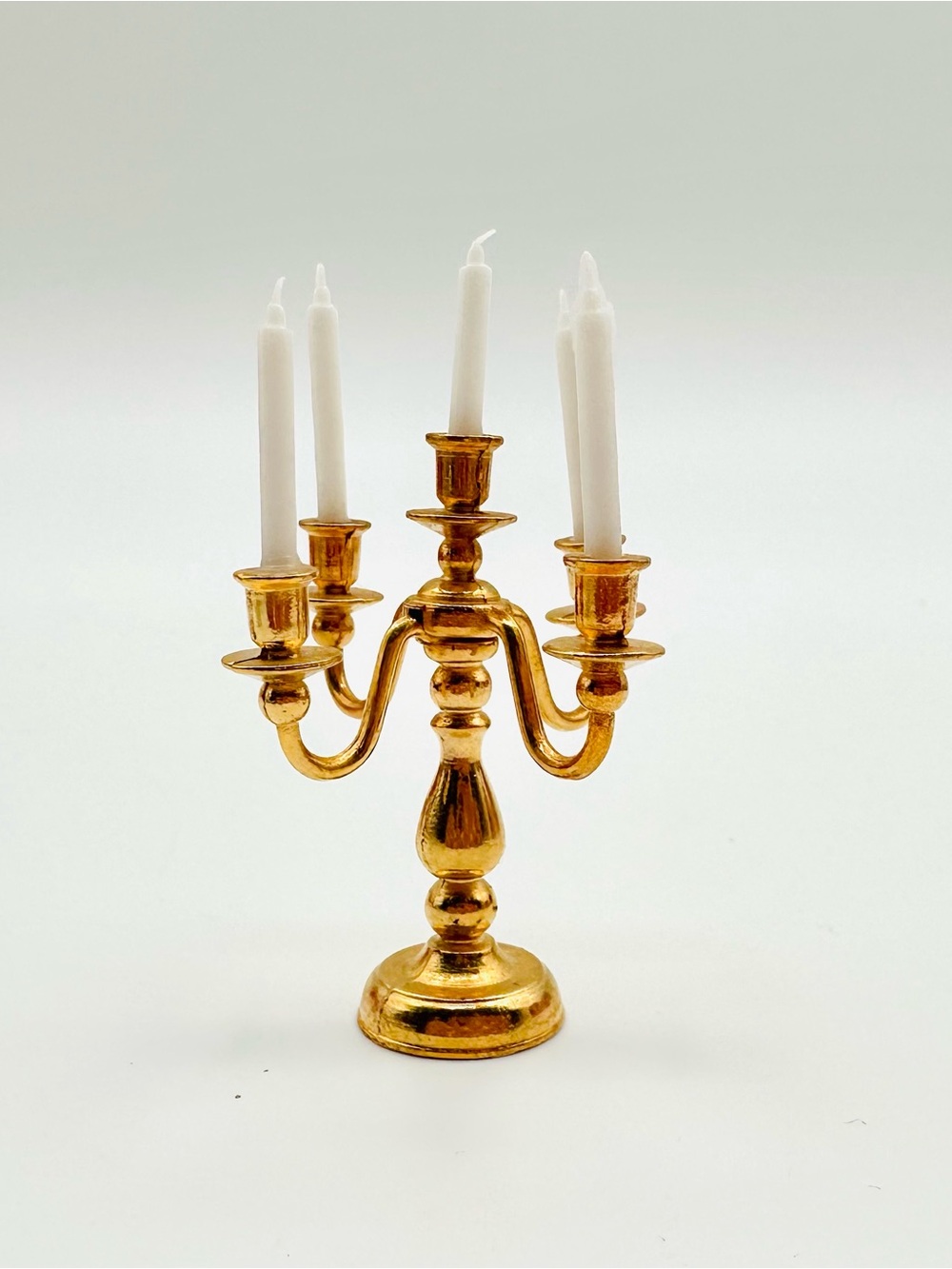 Vintage Brass Miniature Candelabra NIB